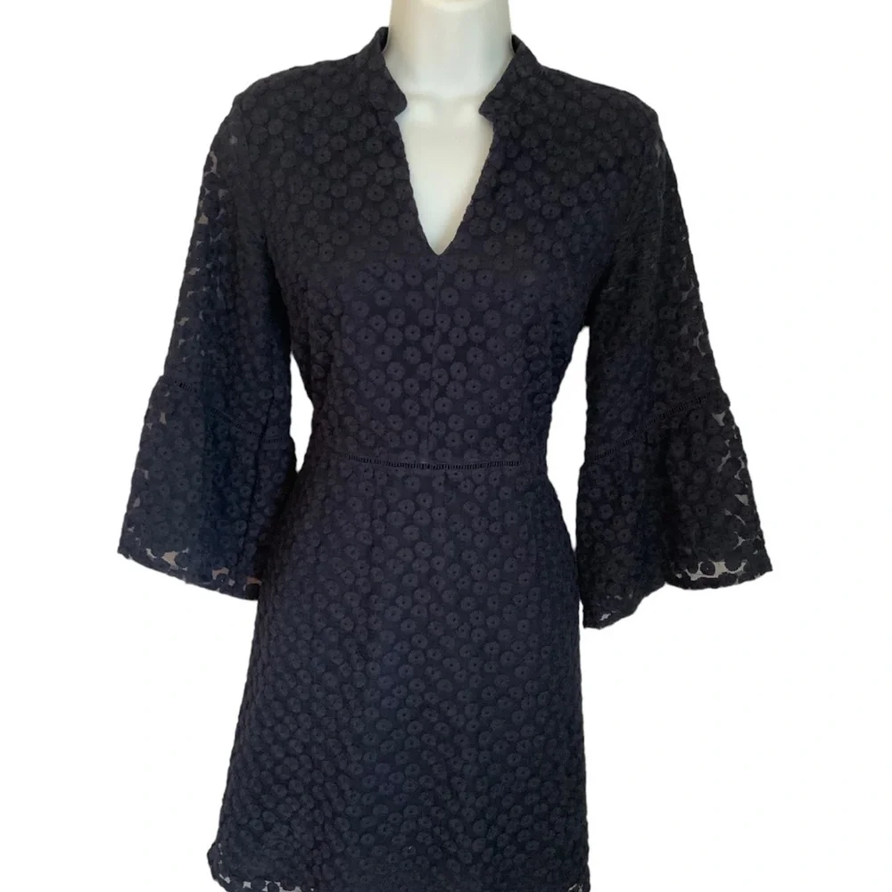 BANANA REPUBLIC Navy blue Embroidered/Knit  Size 2 - Picture 4 of 7